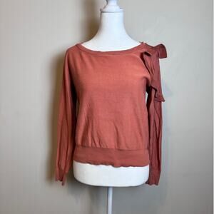 Sonia Rykiel Ruffle Shoulder Knit Sweater - Size XS
